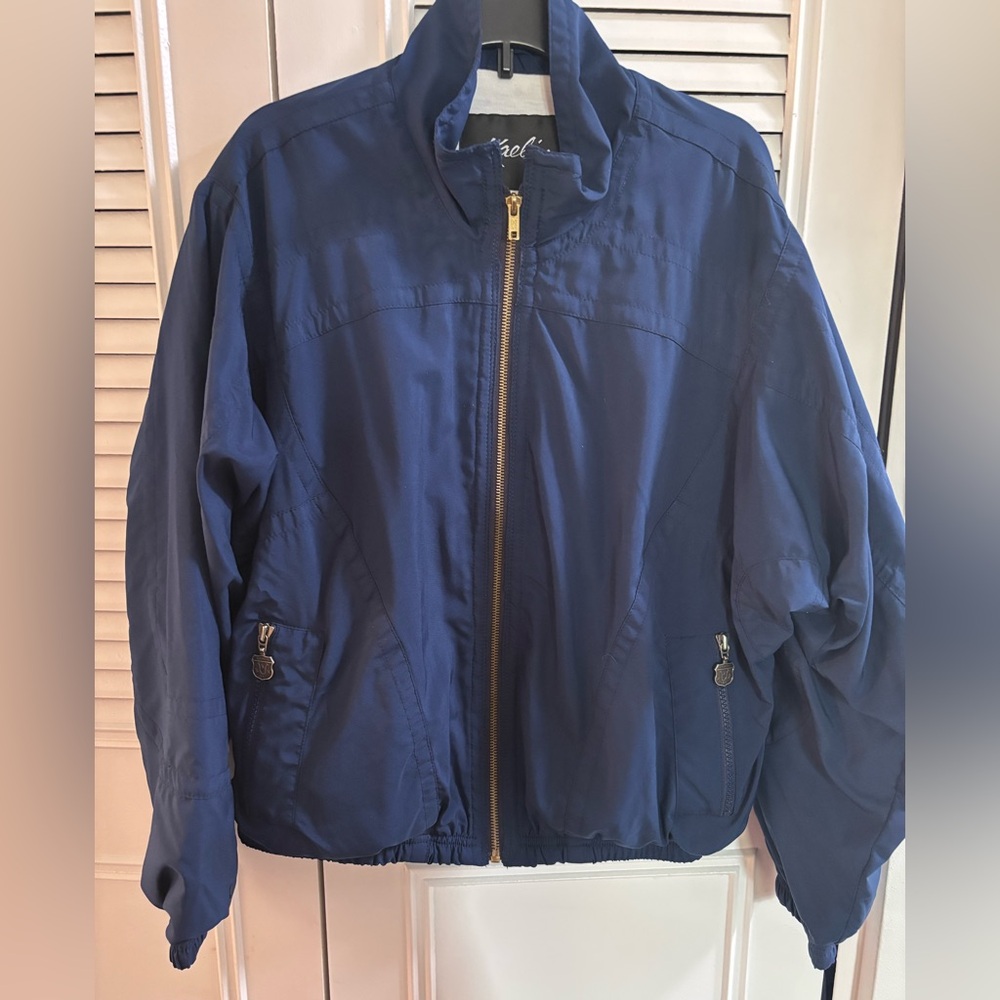 Vintage Kaelin navy blue full-zip jacket. Sz M-0168